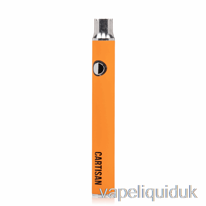 Cartisan Button VV 350 510 Battery Orange Vape Liquid